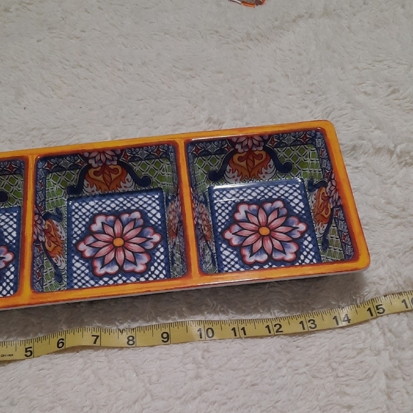 Floral Pitcher and Colorful Ceramic Dish Set and Floral - Picture 3 of 8